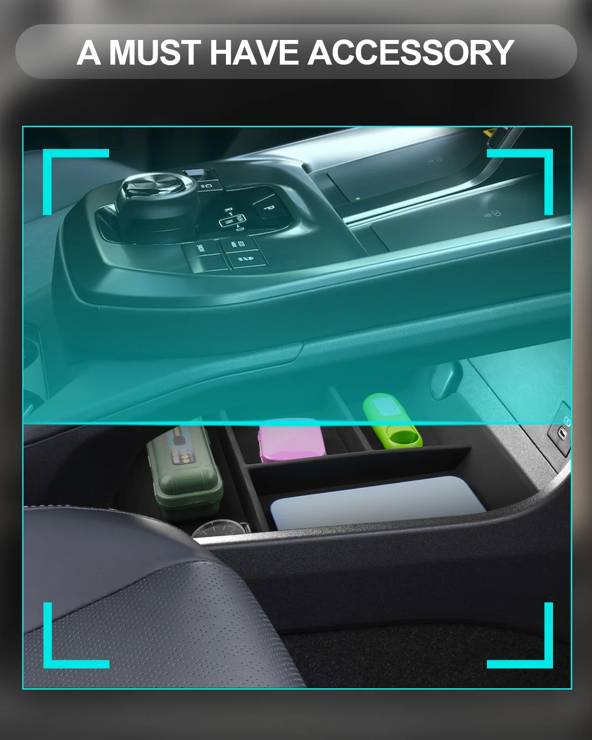 RUIYA für Toyota C-HR EV (SE/XSE) 2026 2027 Auto-Mittelkonsolen-Aufbewahrungsbox Auto-Innenraum-Aufbewahrung Toyota C-HR EV Zubehör – Detail 6