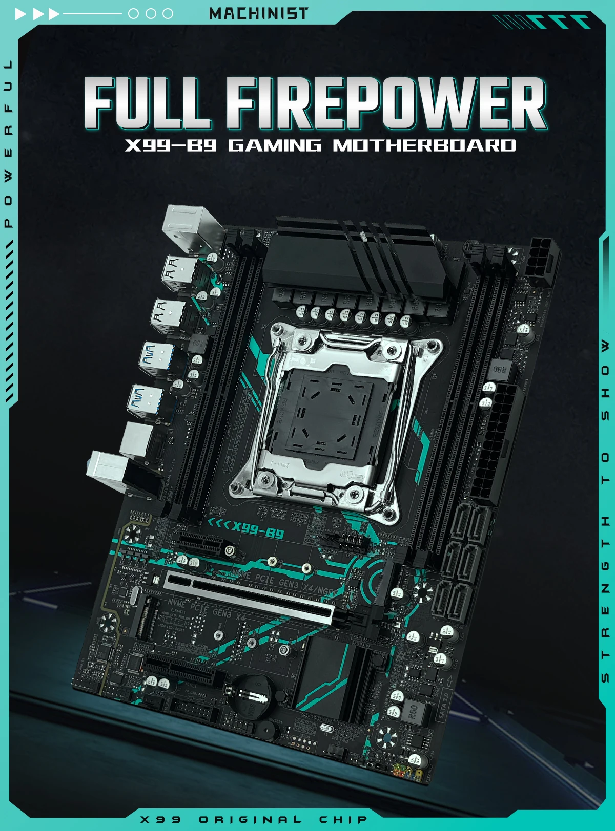 Kit carte mère X99 PR9 LGA 2011-3 avec processeur CPU E5 Kit carte mère X99 PR9 LGA 2011-3 avec processeur CPU E5