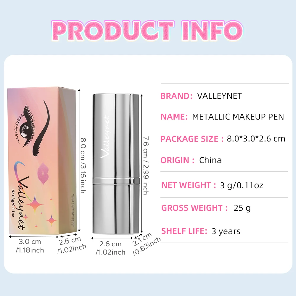 ウォータープルーフグリッターリップスティック - メタリック仕上げの長持ちするきらめくリップスティック、すべての肌タイプ、大人用、美容リップスティック