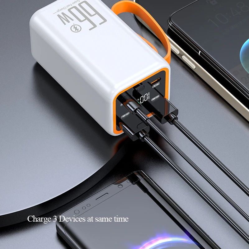 Power Bank 20000mAh 66W Super Fast Charging Portable External Battey Charger Powerbank for iPhone 14 13 12 Xiaomi Huawei P40 P50