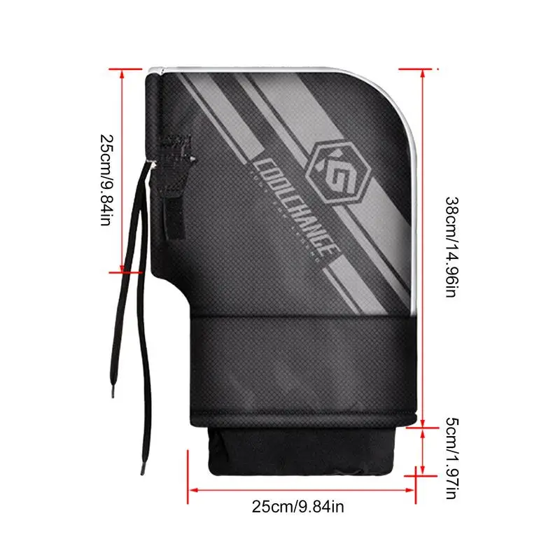 Winter Motorcycle Gloves Warmer Waterproof Handlebar Gloves 1 Pair Front Wind-Breaking Guard With Reflective Strip For Cold