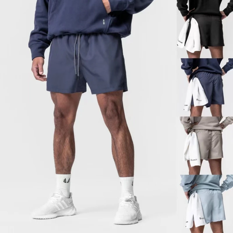 

Men's fitness shorts, quick-drying, lightweight, breathable, running training, solid color shorts, versatile casual wear