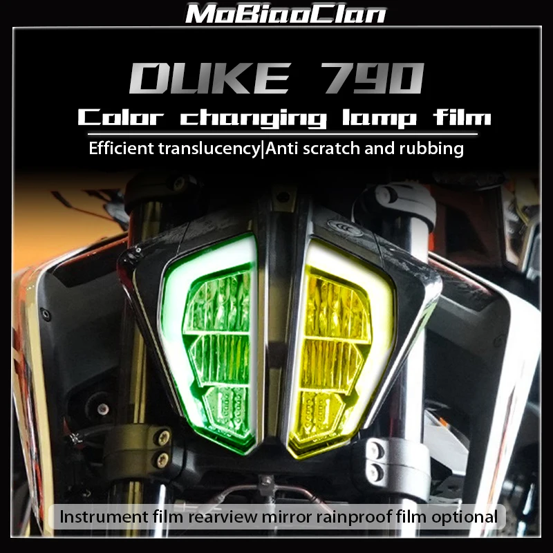 For KTM Duke 790 890 Motorcycle headlamp film Hd instrument transparent protective film cratch repair color change film