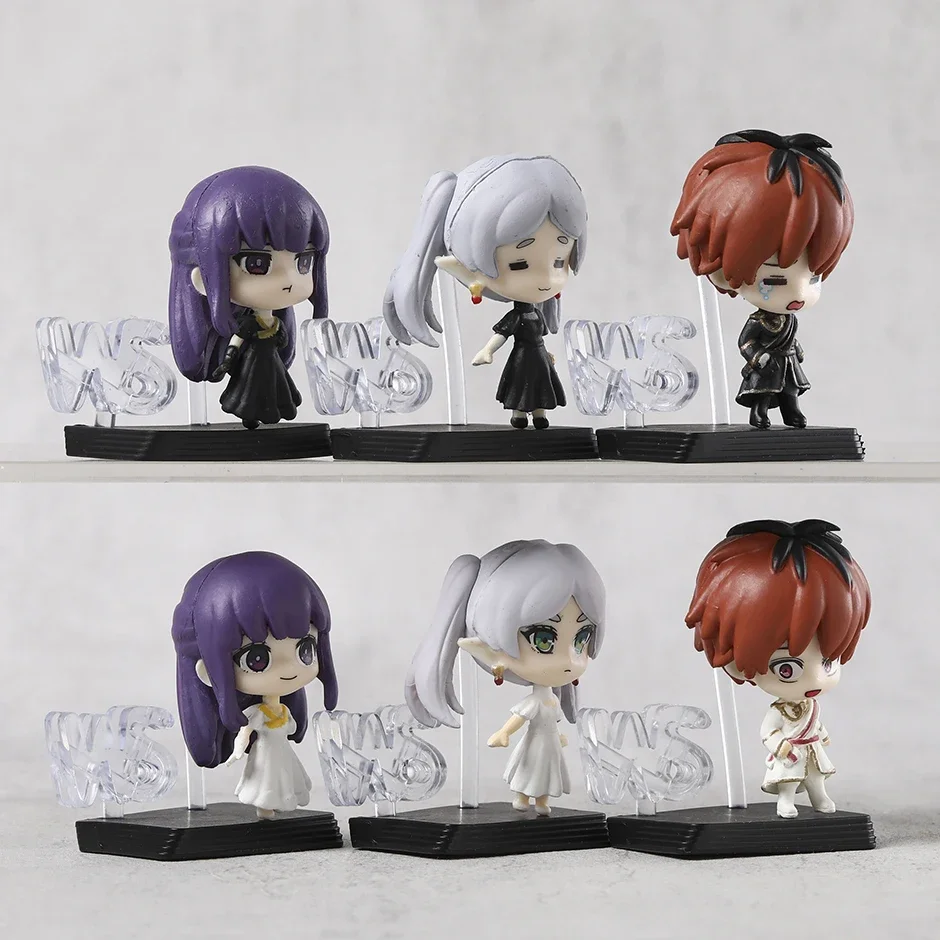 Frieren Beyond Journey's End Gashapon Shirokuro Capsule Q Figures PVC Model Toys Anime Dolls 6pcs/set
