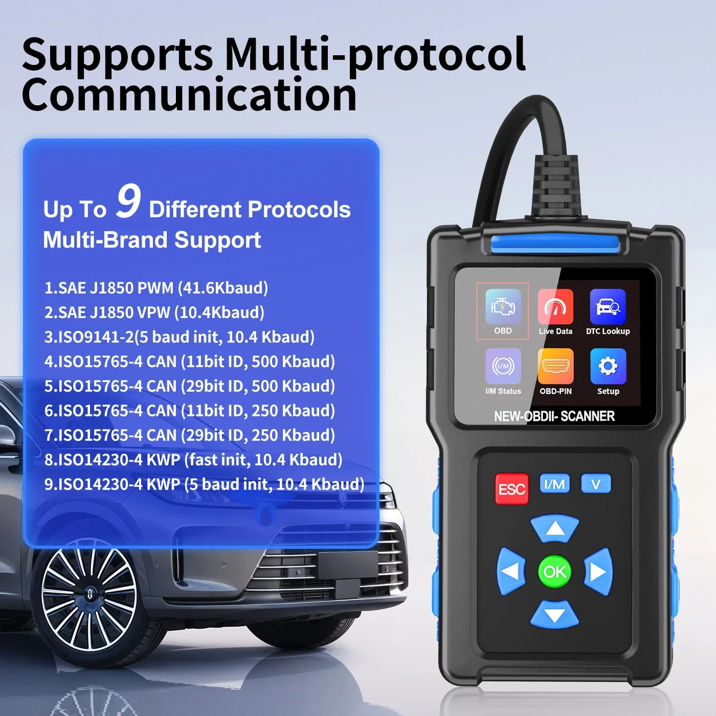 T200 Car Fault Diagnosis Instrument Obd2 Car Engine Detection Car Code Reading Card Scanner