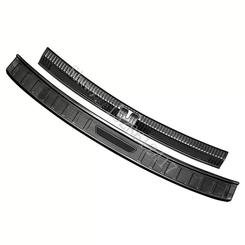 For VW Volkswagen Tiguan MK2 2017 2018 2019-2023 Rear Door Bumper Protector sill plate/ Trunk Tread Plate Trim Car Accessories