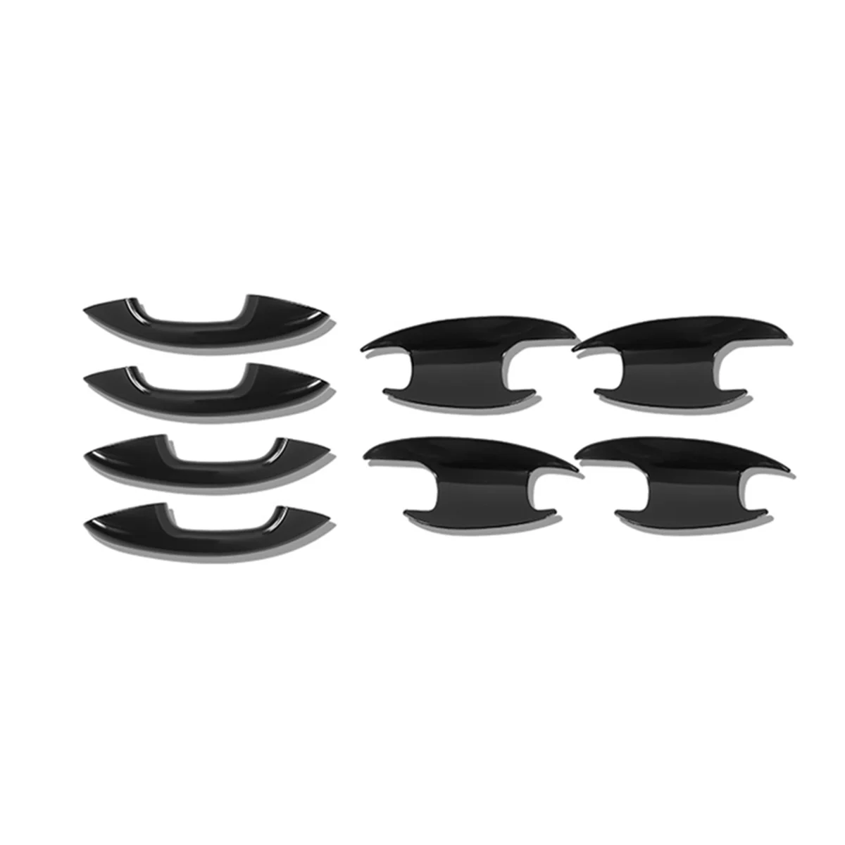 8Pcs/Set Exterior Door Handle Cover +Door Pull Bowl Trim Sticker for Mercedes-Benz C/CLE W206 2022-2024 X254 2023-2024