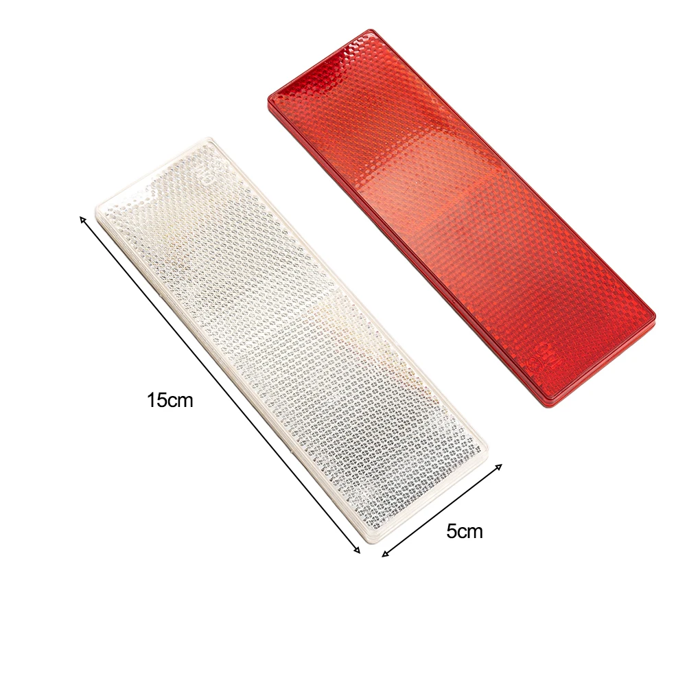 Reflective Stickers Reflective Rectangular Stickers for High Visibility Trucks and Construction Vehicles (2 PCS)