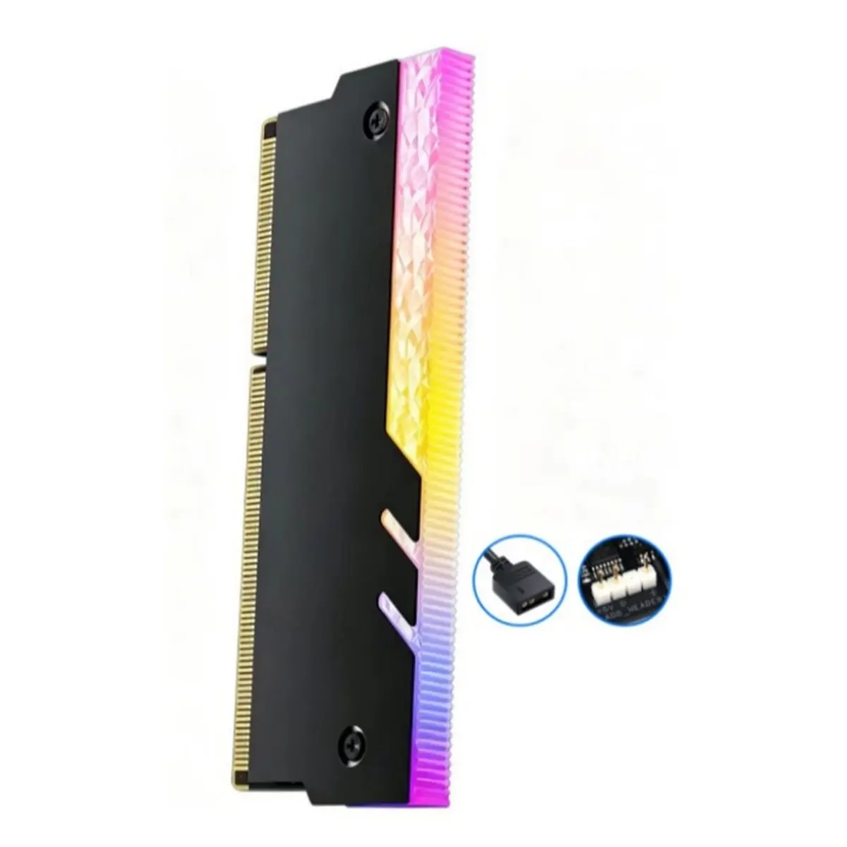 Memory Heatsink RAM Cooling Vest 3PIN ARGB for for Desktop Computer Memory DDR3 DDR4 DDR5 DDR2 Black