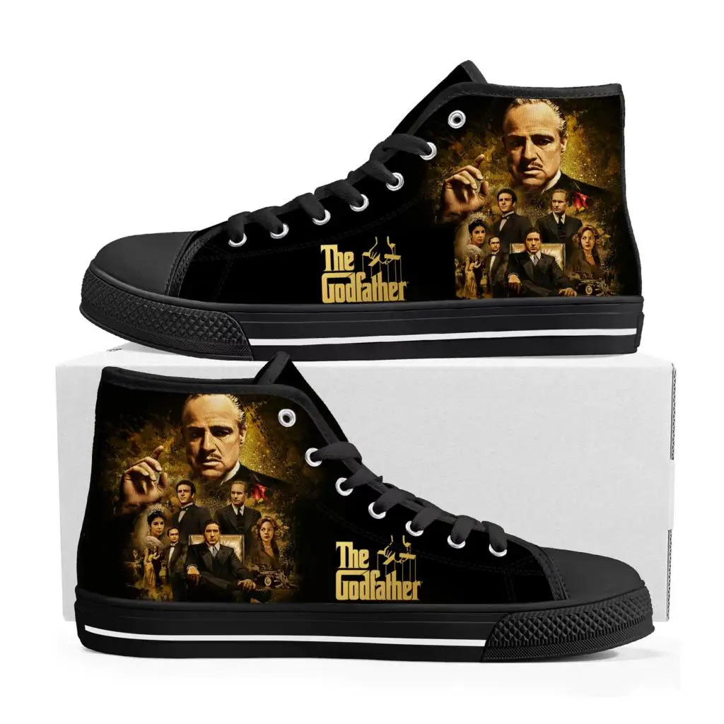 The Godfather Hot Movie High Top Sneakers Mens Womens Teenager High Quality Canvas Sneaker Casual Couple Shoes Custom Shoe