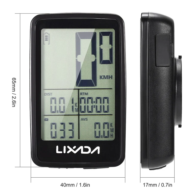 Lixada USB Rechargeable Wireless Bike Cycling Computer Bicycle Speedometer Odometer