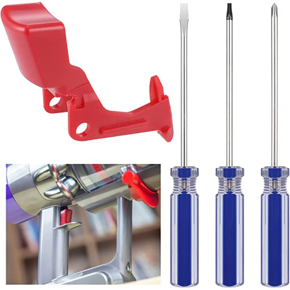 Botão de Gatilho Vermelho de Substituição para Dyson V10/V11, Botão de Gatilho de Substituição Aprimorado com 3 Chaves de Fenda