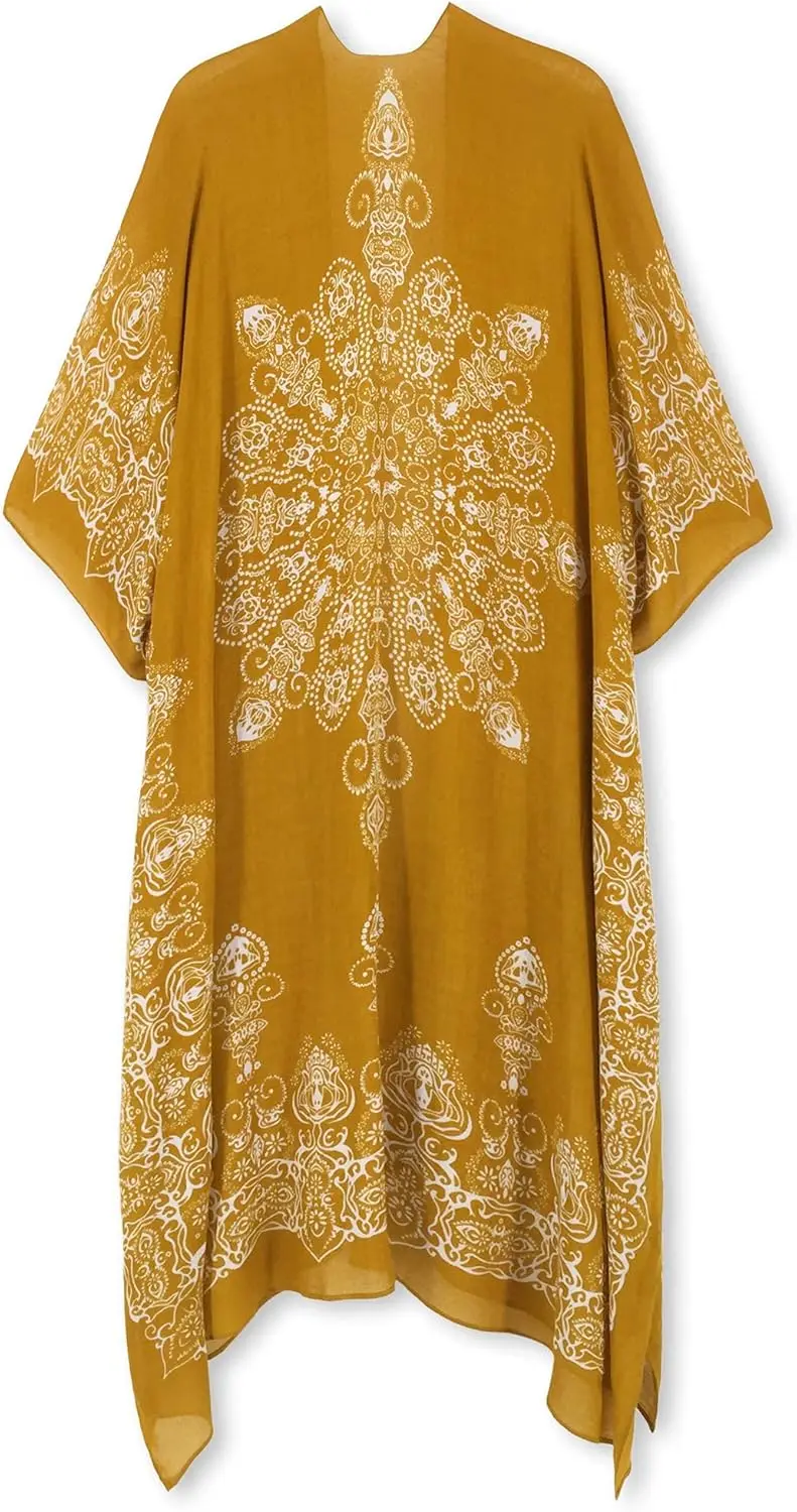 لين كيمونوس للنساء ملابس السباحة تغطية الشاطئ ملابس السباحة سترة الصيف