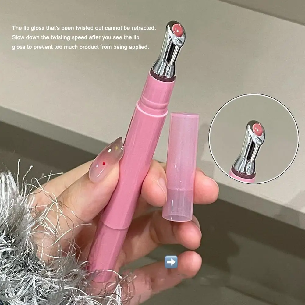 Mirror Watery Lip Gloss Iron Brush Head Jelly Lipgloss Moisturizing Lip Tint Lipstick Nature Nude Lips Makeup Cosmetics - view 6