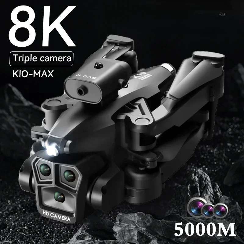 

Drone K10Max 8K Professional With Three Camera Intelligent Optical Flow Localization Four-way Obstacle Avoidance RC 5000M