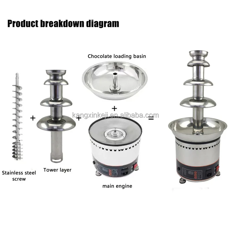 Dispensador comercial boda Catering queso cascada 4/5/6/7 capas máquina fuente de chocolate