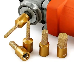 Round Shank Vacuum Brazed Burr Rotary Grinding Head for Angle Grinder, High Efficiency Edges Trimming and Grooving Tool X37F