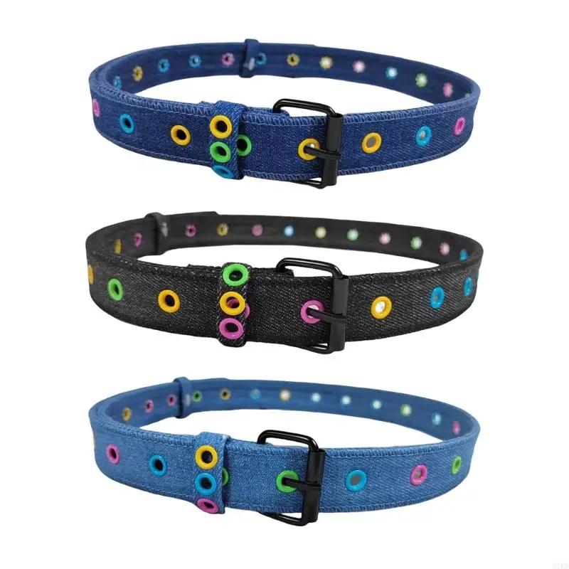 

31KD Adjustable Eyelets Designing Belt Students Waistband Jeans Pants Decorative Belt