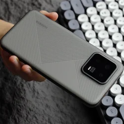 Ultra Slim Hard Back Case For Xiaomi Mi 13 14 Pro Ultra 15 Matte Geometric uneven frosted stripe Luxury Cover Funda