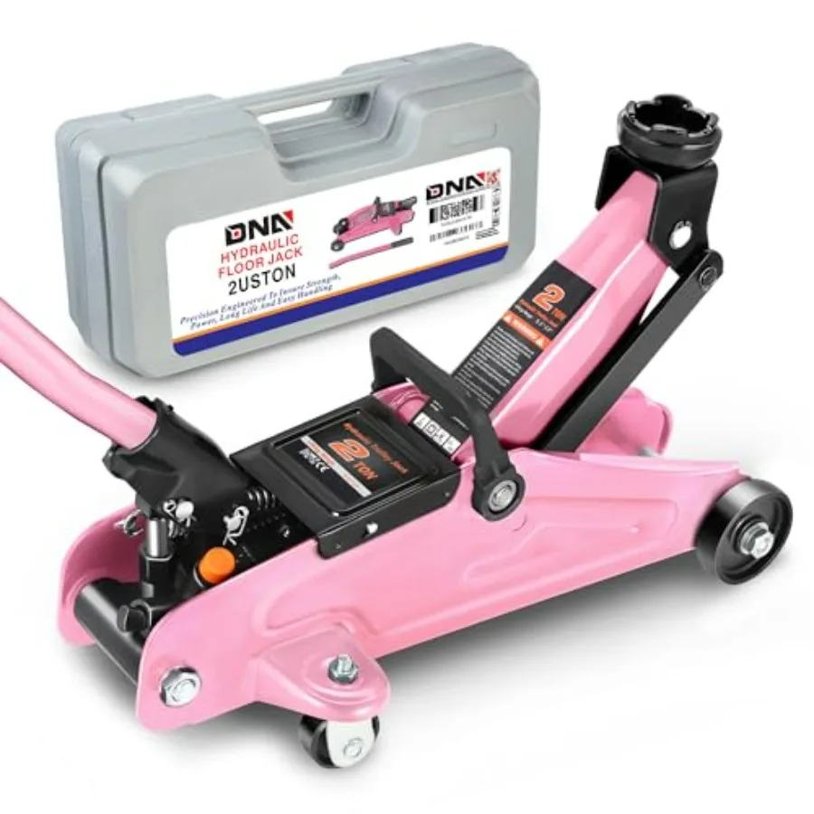 

Low Profile Hydraulic Trolley Service/Floor Jack 2 Ton 4000 lbs Ccity Lifting Range 5.1-13 Pink TOOLS-00474-PK