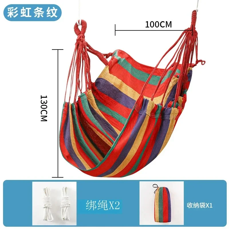 Outdoor Hammock Chair Canvas Leisure Swing Hanging Hammocks Without Pillow and Cushion Perfect For Home Bedroom Yard Camping