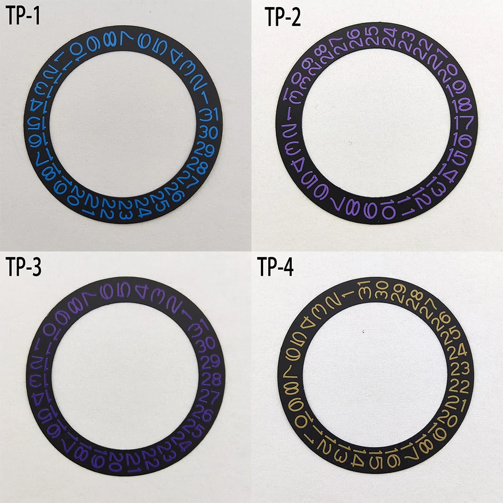 NH35 Colorful Digit Datewheel Patch Black Background Replace Date Disc 3H Fit to NH34 NH35A NH36A Movement