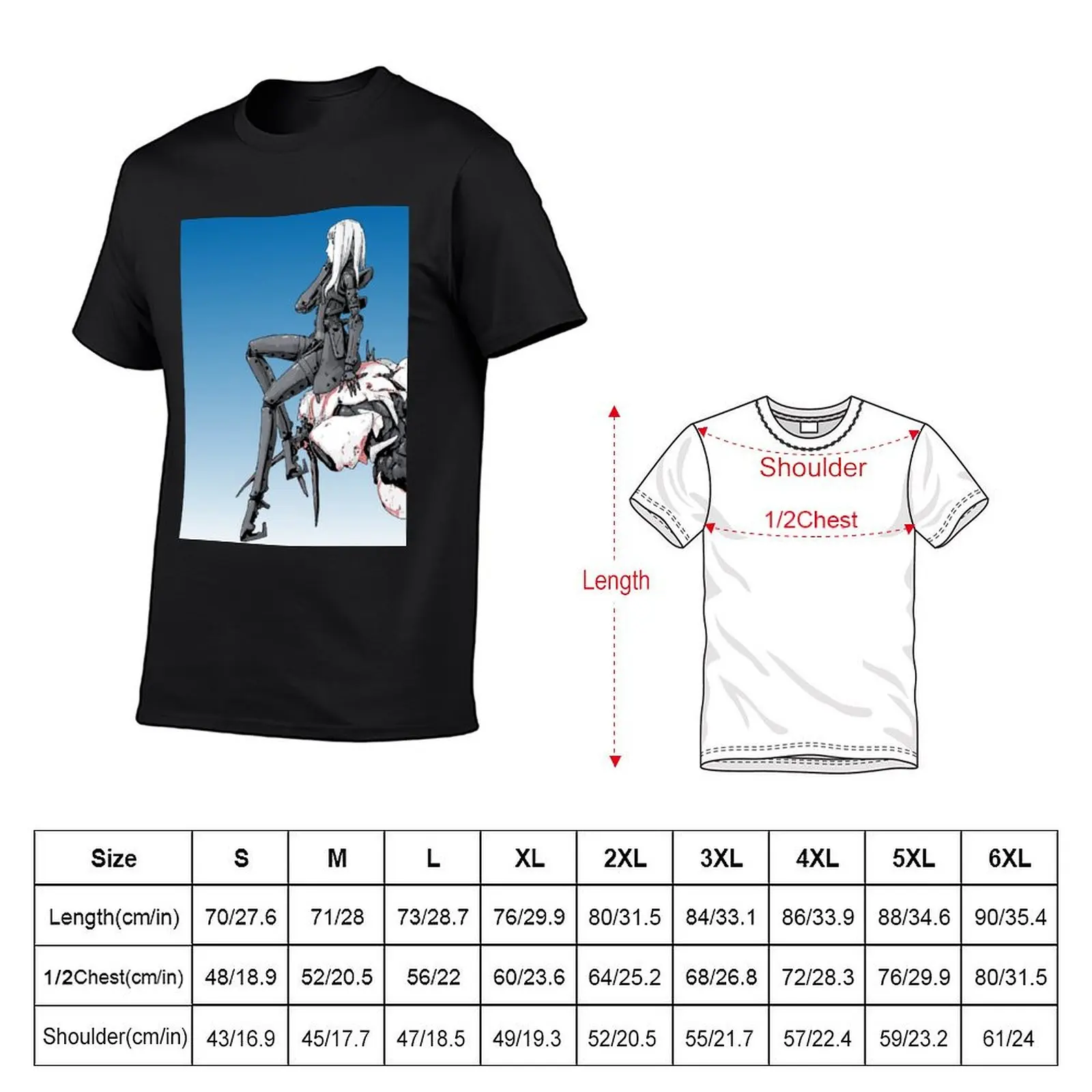 Cibo from BLAME! (Without Lines) T-Shirt Blouse sports fans customizeds men t shirts