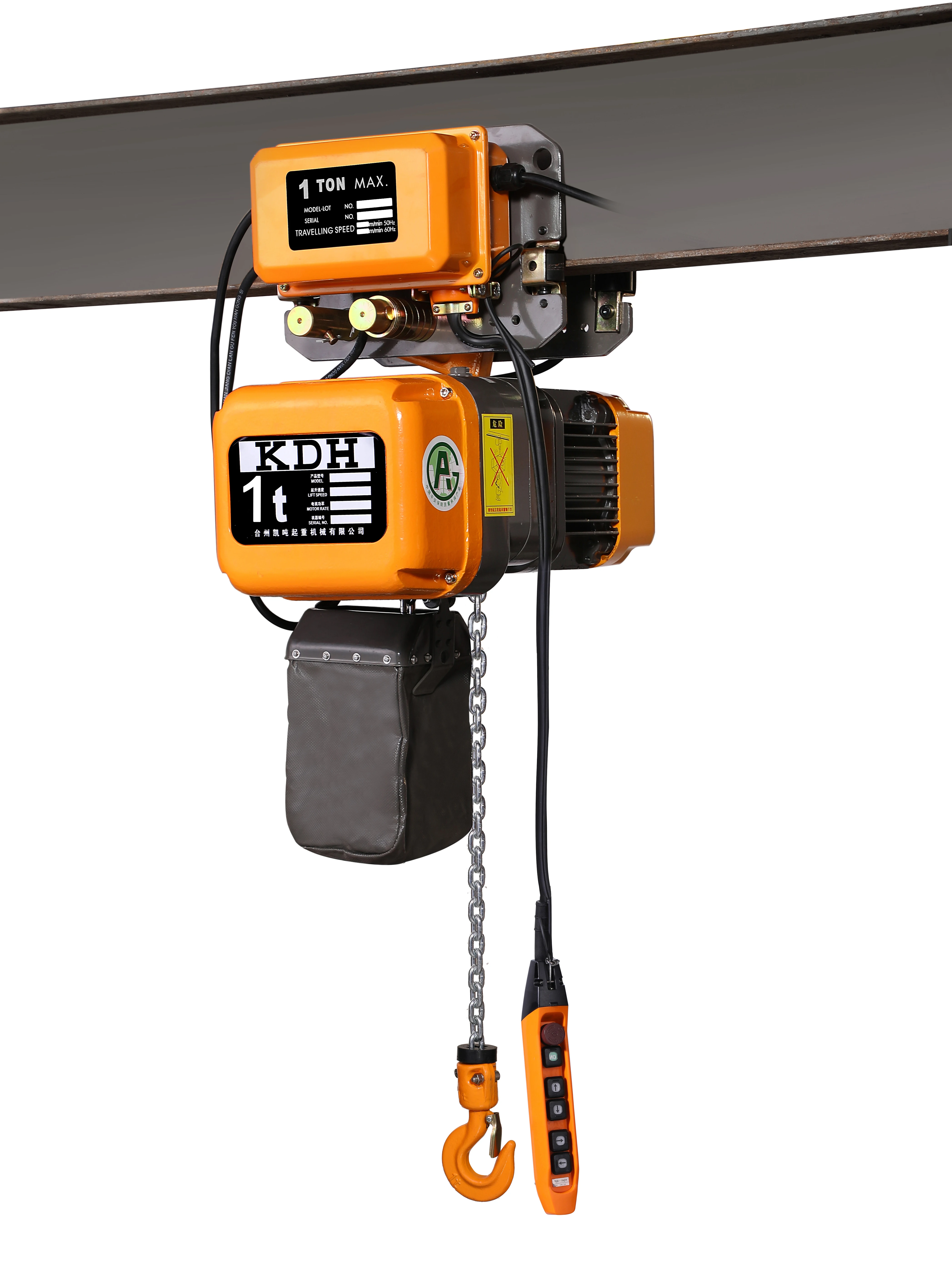 Double Chain Single Phase 1-5 Ton Electric Hook Hoist 220V Lifting Equipment - view 3