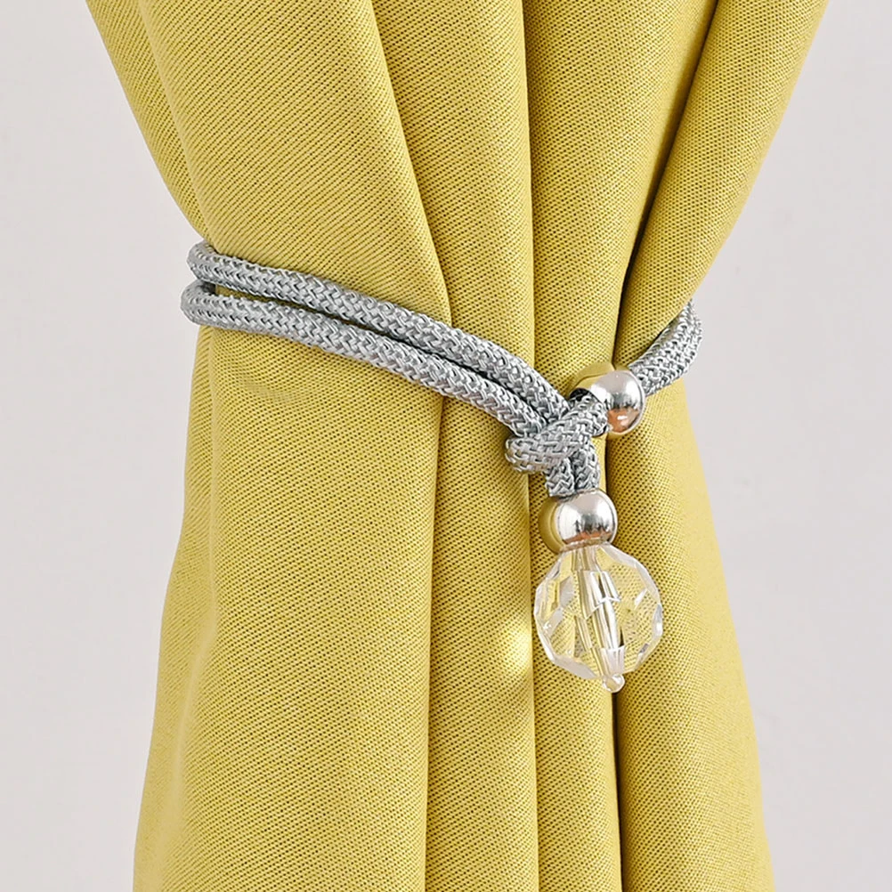 

2 Pcs Curtain Buckle Adjustable Tiebacks Clips Rope Holders Home Kitchen Living Decorative Elegant holdback