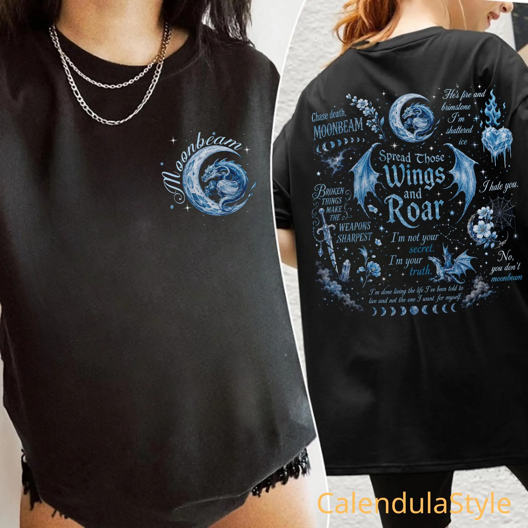 When The Moon Hatched Shirt, Kaan Vaegor Moonbeam T-Shirt, Romantasy Book Merch, Moonfall Series Merch, Moonplume Fantasy Tee