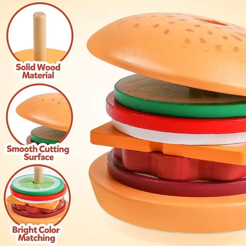 Juego de rompecabezas a juego con tarjetas de madera simuladas para niños, juego de pilar, juguete de rompecabezas educativo para la primera infancia