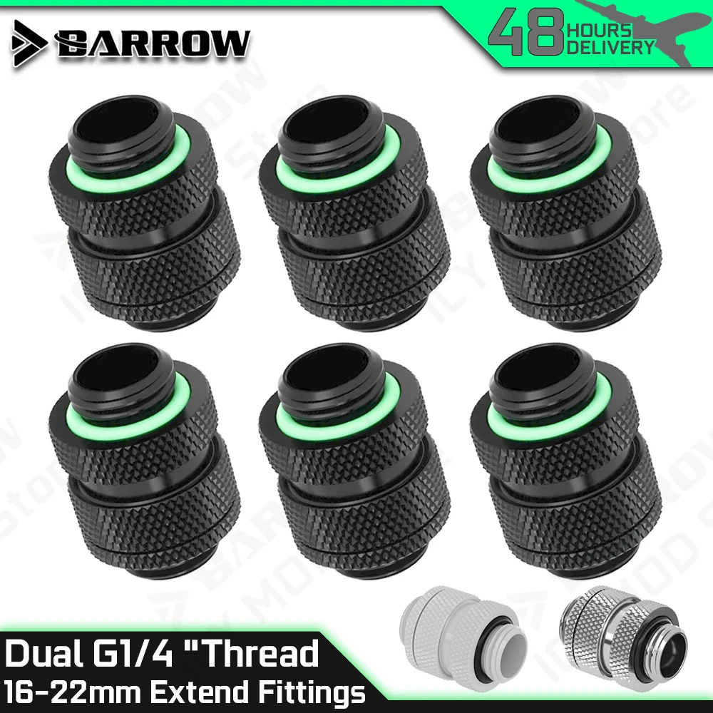 

Barrow Double Male 16mm-22mm Extension Connector G1/4 "Brass Fittings PC Water Cooling MOD Metal Docking Part TSSXK-S01