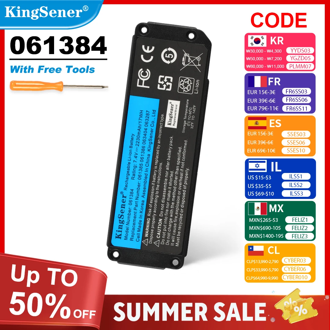 KingSener 061384 061385 061386 063404 063287 Battery For BOSE SoundLink Mini I Bluetooth Speaker Rechargeable Battery 7.4V 17WH