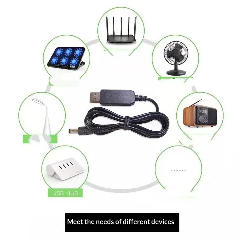USB Boost Converter DC 5V To 9V 12V Step Up Converter Cable Connector For Power Supply Charger