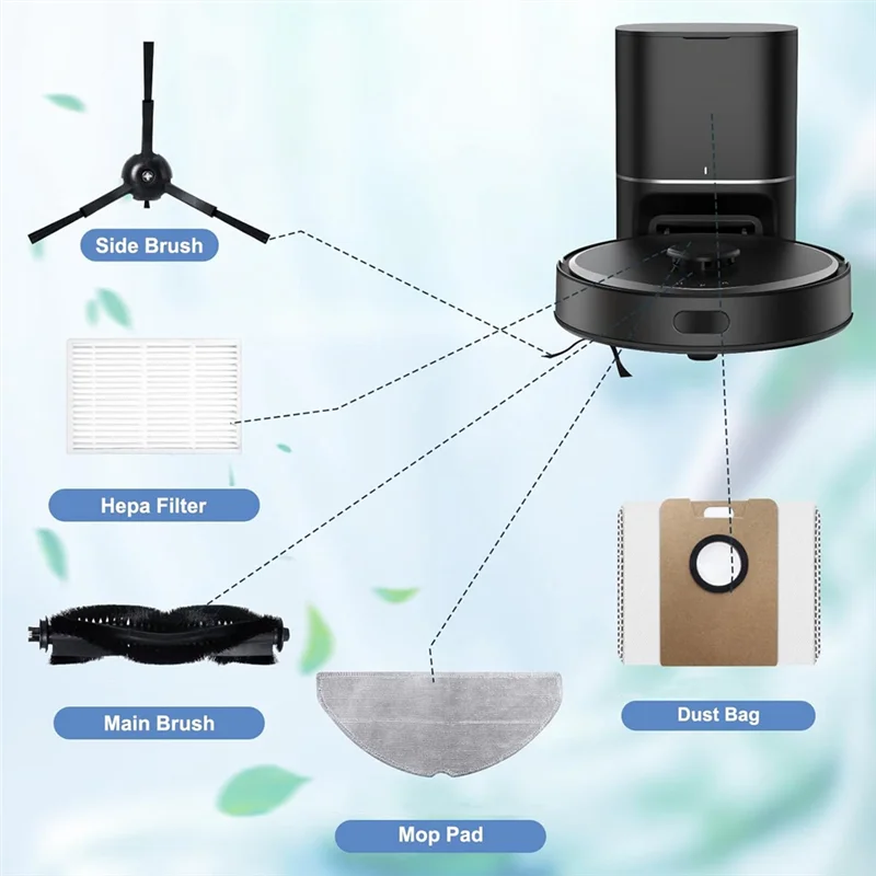 Conjunto de acessórios para robô aspirador de pó Tapo RV30 Max Plus/Tapo RV30 Max/Tapo RV20 Max Plus/Tapo RV20 Max Partsa83x