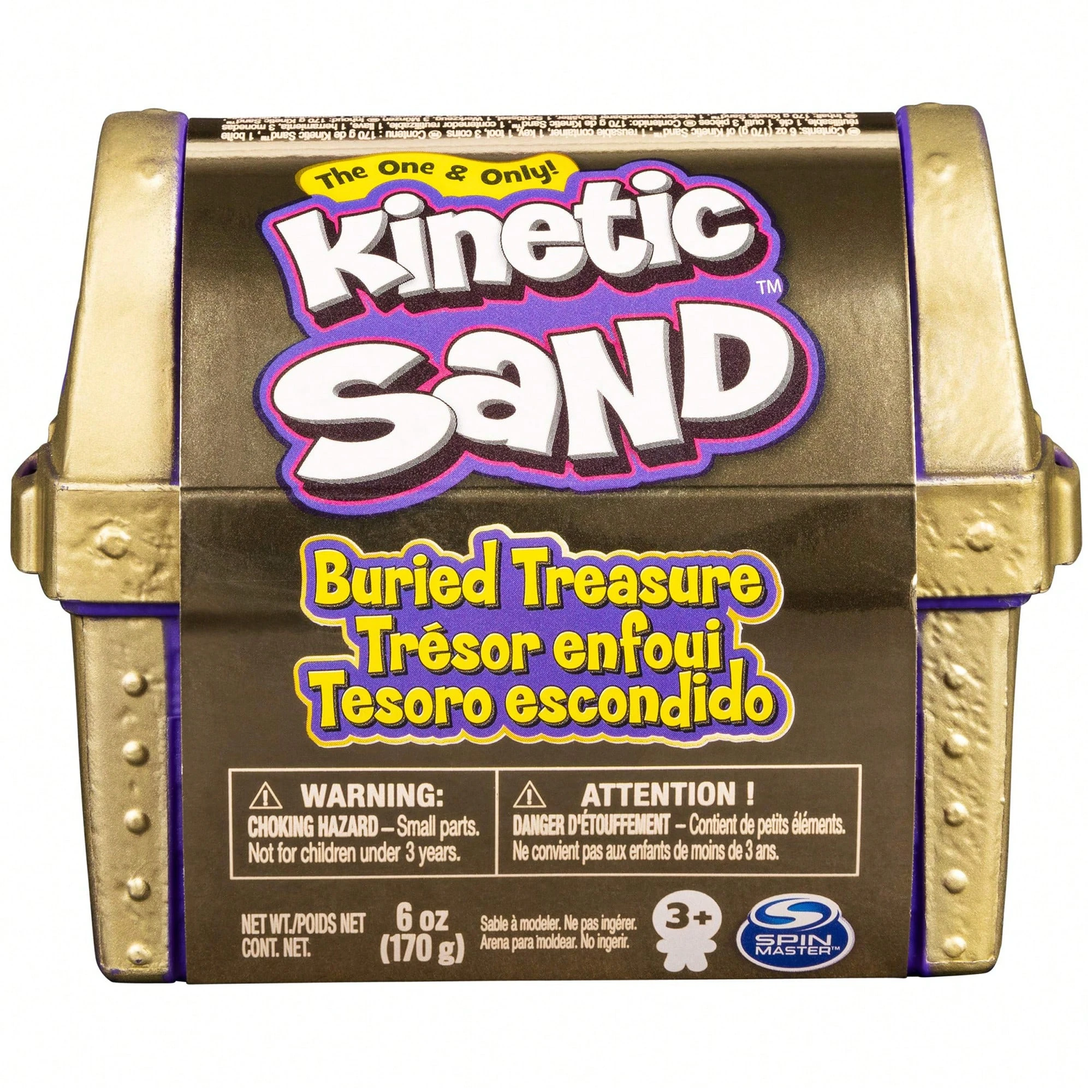 

Kinetic Sand, Buried Treasure Playset With 6oz Of Kinetic Sand And Surprise Hidden Tool (Style May Vary)
