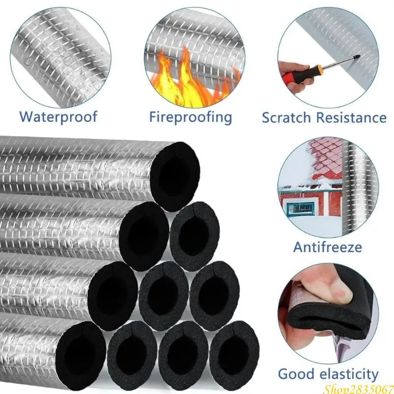 10 قطعة أنبوب عازل من الفوم أكمام عازلة سميكة لأنابيب الشتاء 831F