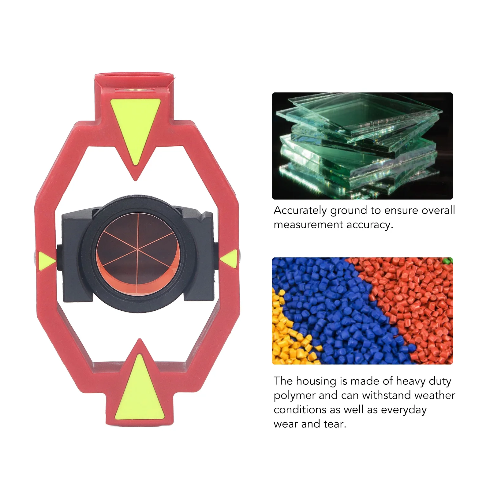 Аксессуары для тахеометра Тахеометр Мини-призма K9 Оптическое стекло 0 мм Постоянная призма диаметром 1 дюйм с 4 полюсами для южной мини-призма