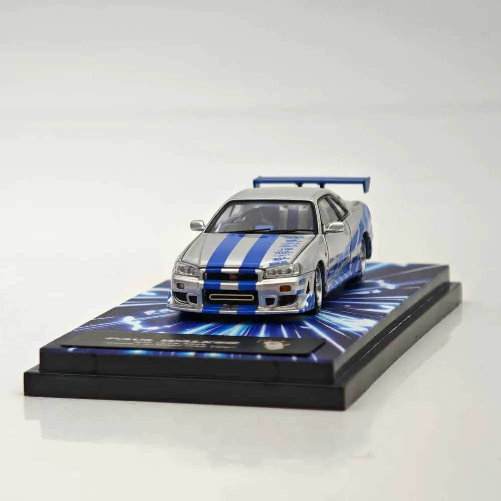 Diecast Mega Mega 1:64 Scale R34 GTR Skyline Alloy Car Model