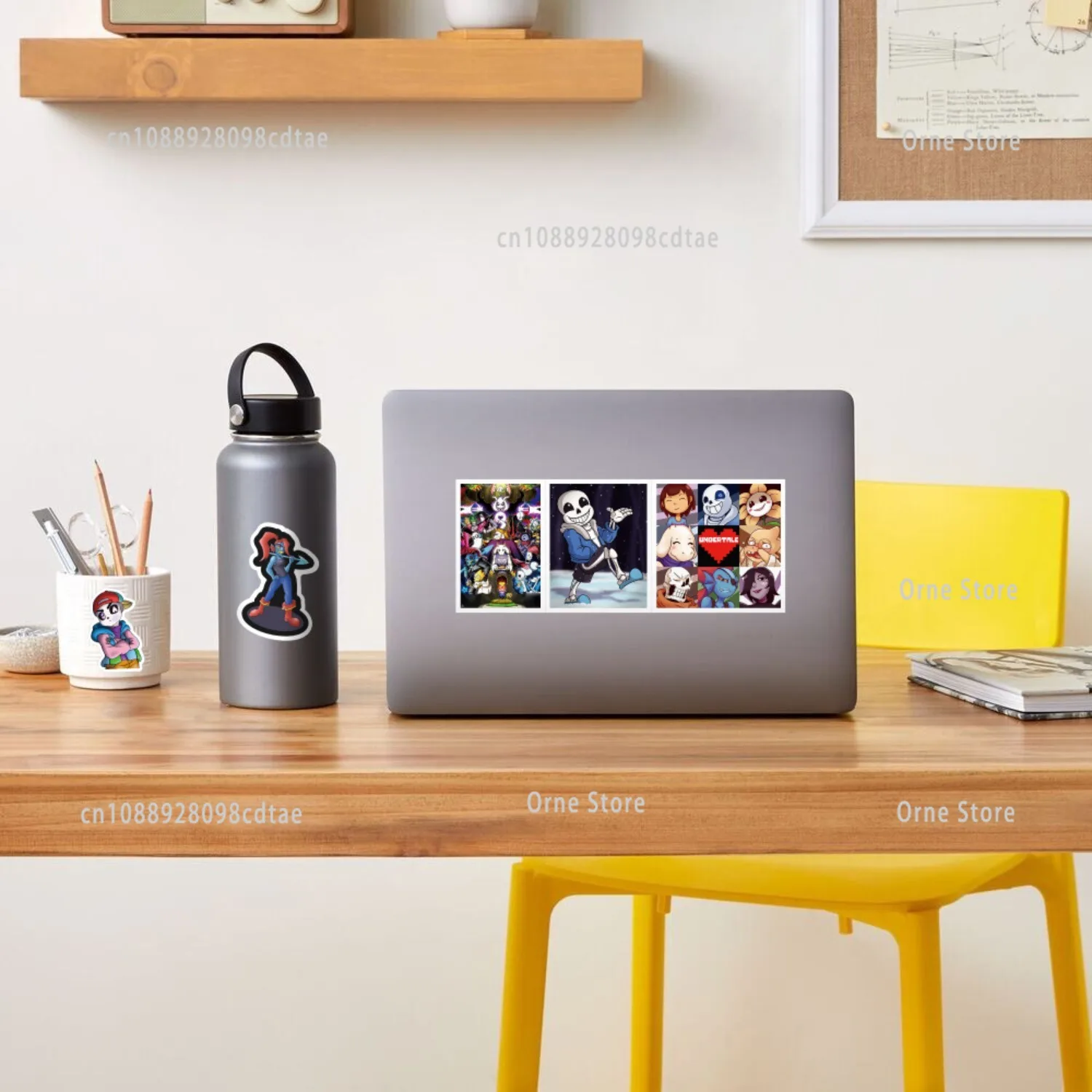 50 szt. Naklejek z Undertale DIY na deskorolkę, laptopa, bagaż, lodówkę, gitarę, wodoodporne naklejki graffiti, zabawne naklejki, naklejki dla dzieci, prezent