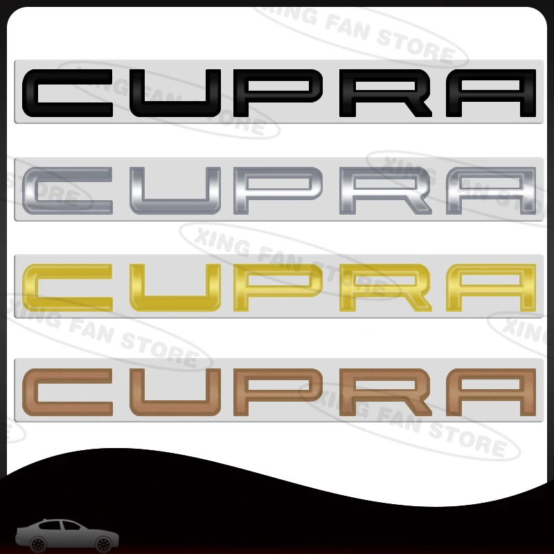 Auto Styling Coppery Black Chromate Letter Emblem Car Rear Trunk Badge Decal Body Front Hood Sticker For LEON IBIZA ATECA