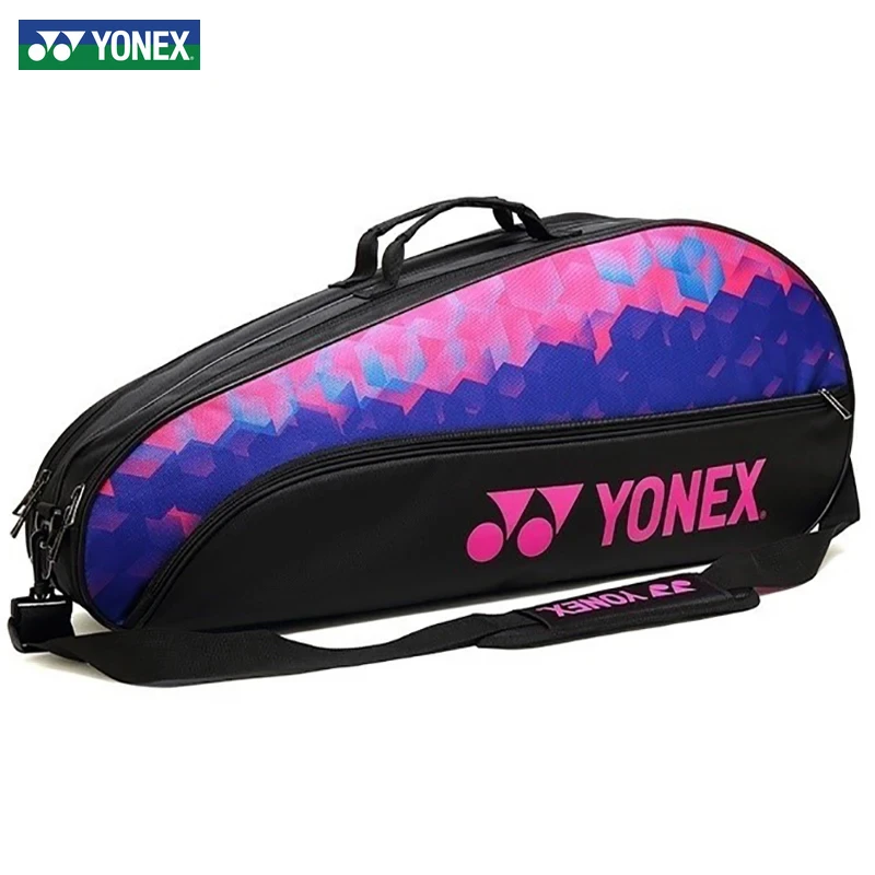 Yonex กระเป๋าแบดมินตันของแท้รองรับไม้ตี3ลูกและมีพื้นที่เก็บของกว้างขวางสำหรับ aksesoris olahraga