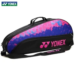 Yonex-Bolsa de bádminton genuina, con capacidad para 3 raquetas y ofrece un amplio espacio de almacenamiento para accesorios deportivos