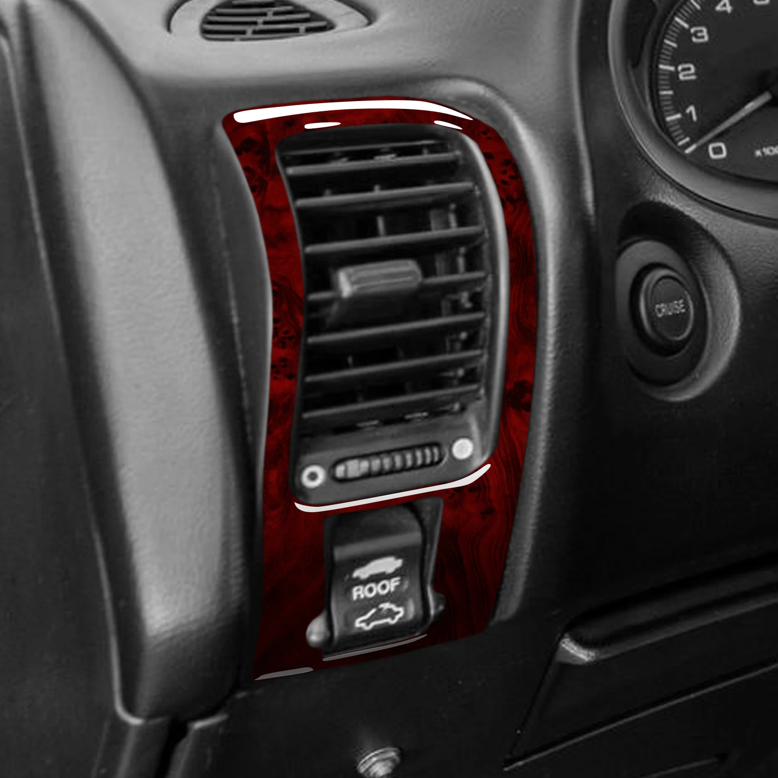 Car Dashboard Left Right Air Conditioning Vent Frames Decor Wood Grain Interior Accessories Stickers FOR Acura Integra 1994-2001