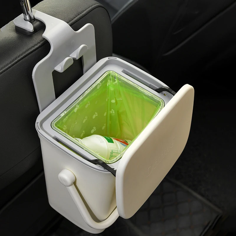 

Многофункциональный автомобильный мусорный бак с держателем для телефона и ящиком для хранения, герметичная крышка, органайзер на заднее сиденье для чистоты частного автомобиля
