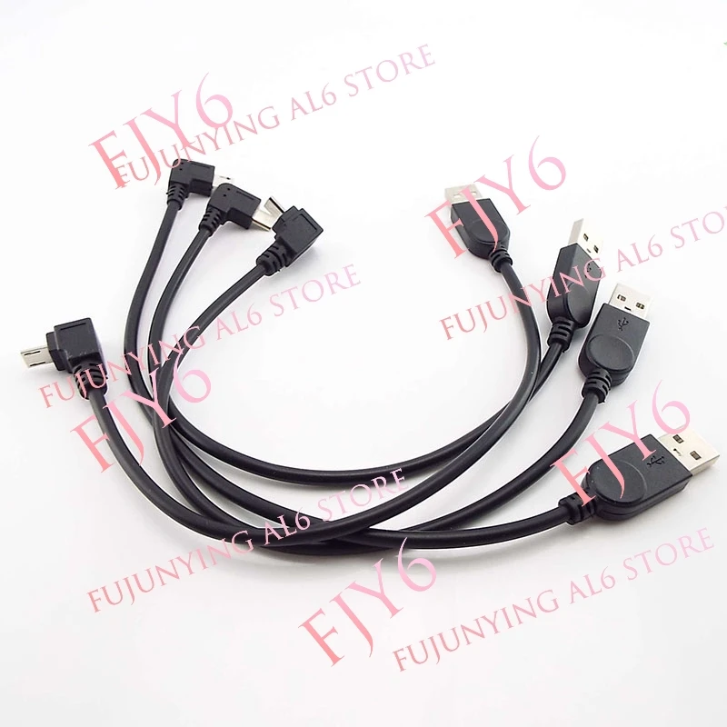 27cm 90 Degree Micro USB Male to Male Data Up Down Left Right Angled Charge Connector Cable Adapter for Tablet Cell Phone A6