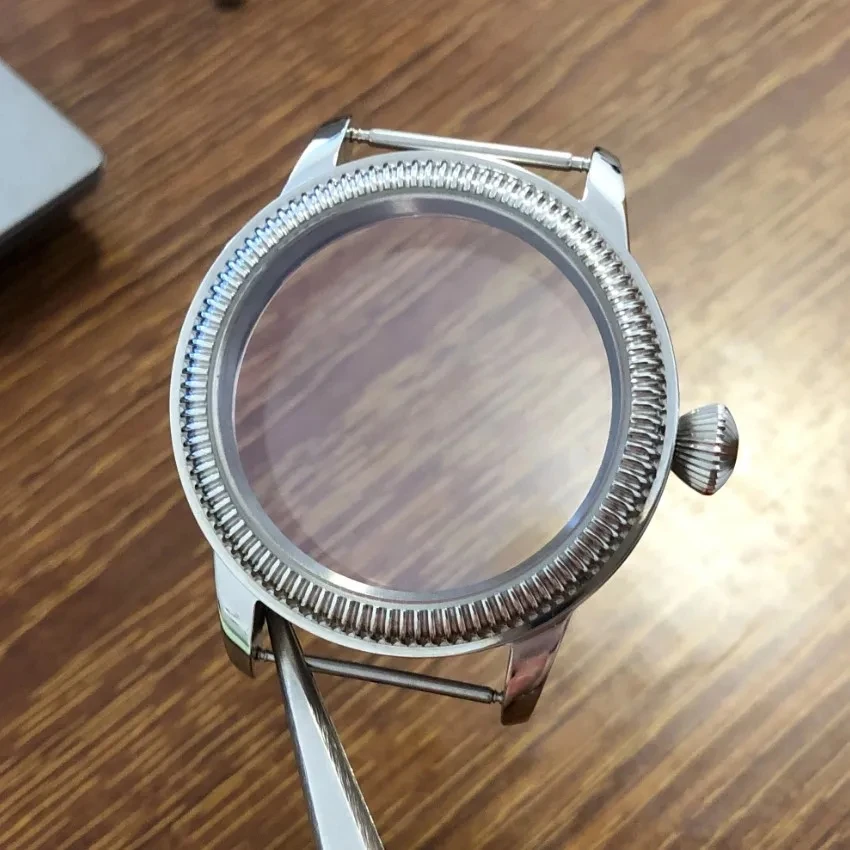 44mm ST3600 Case Or ETA6497 Hands Stainless Steel Glass Caseback Fit ETA 6497/ 6498 ST3600/3621 Movement For 35mm Dial Parts