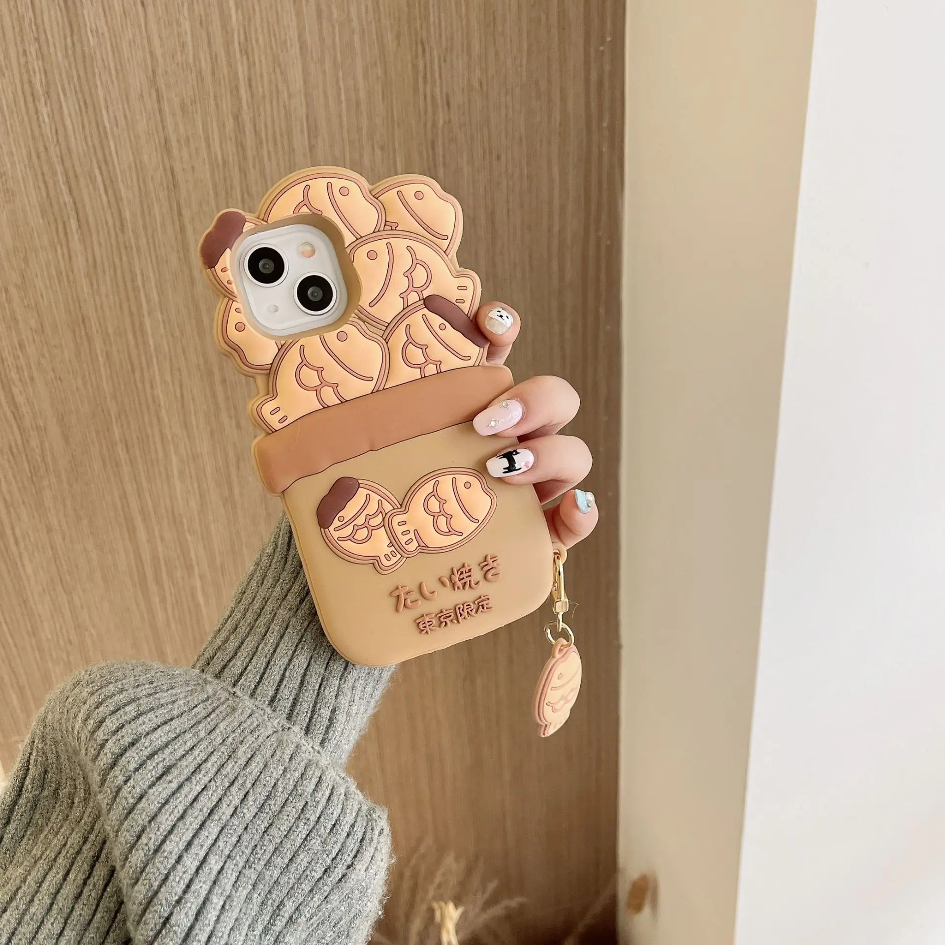 

Инновационный дизайн, 3D разноцветный чехол для телефона Doriyaki и подвеска для iphone 11 12, 13, 14, 15 Pro Max, противоударный защитный мягкий силикон