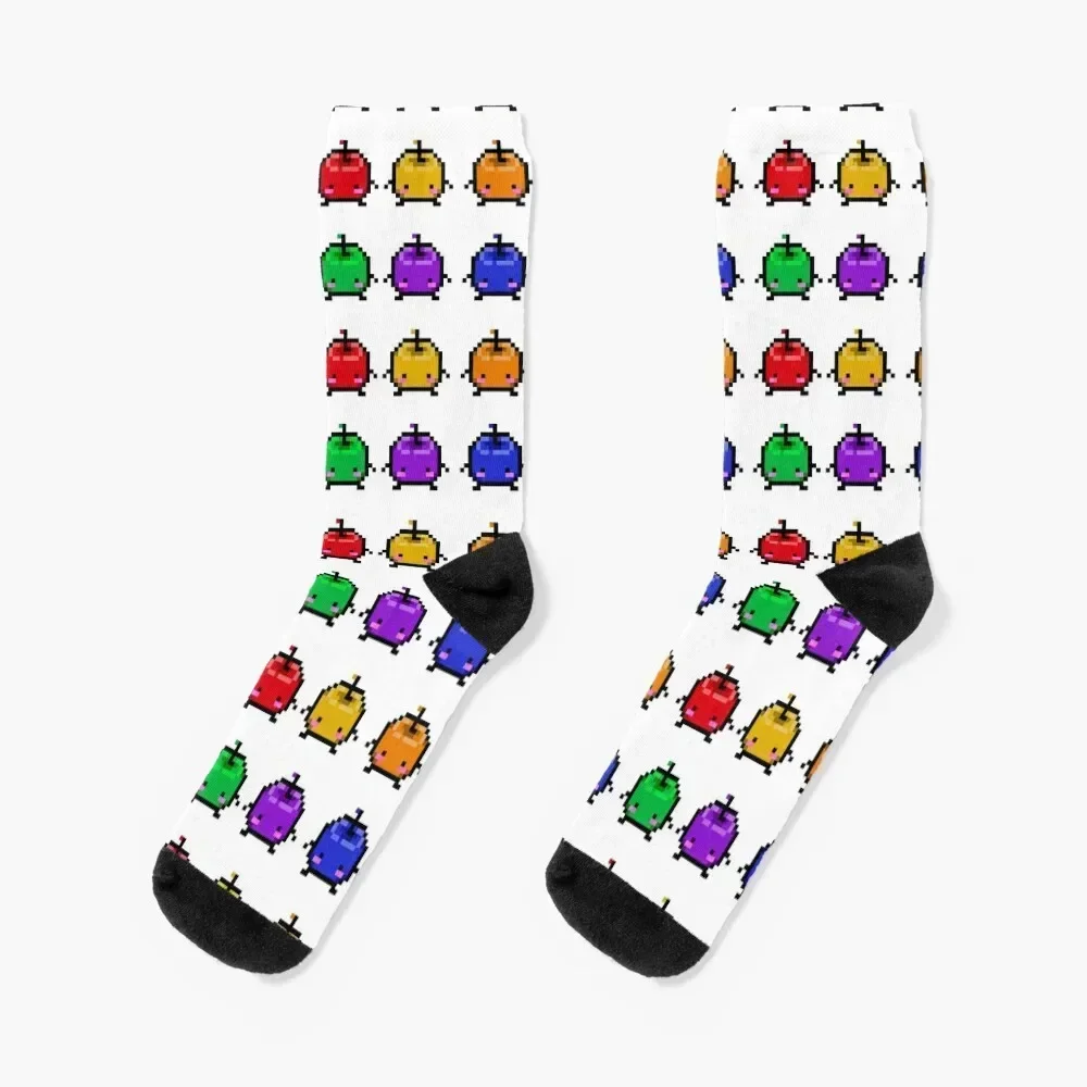 Stardew Valley Junimo Rainbow Socks ankle retro floral Mens Socks Women's