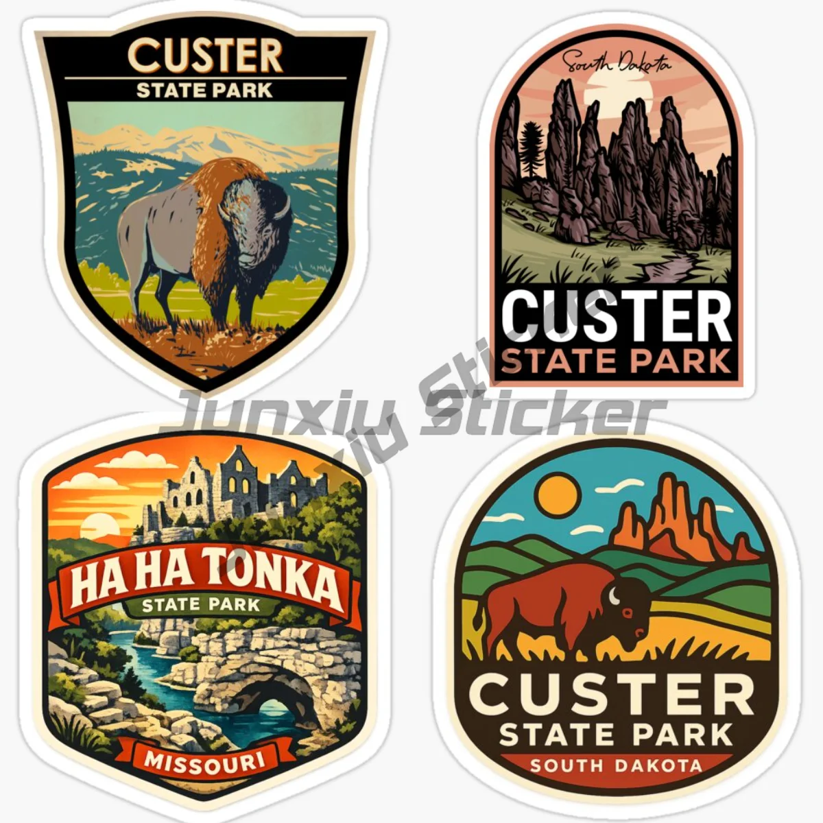 CUSTER CRATER LAKE COSSATOT RIVER DEVILS LAKE STERLING STATE PARK Car Stickers Motorcycle Decal